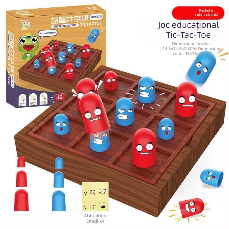 Puzzle Kongming Huarong pentru copii — Joc de masă din plastic Boni, dezvoltă gândirea logică și coordonarea mână-ochi