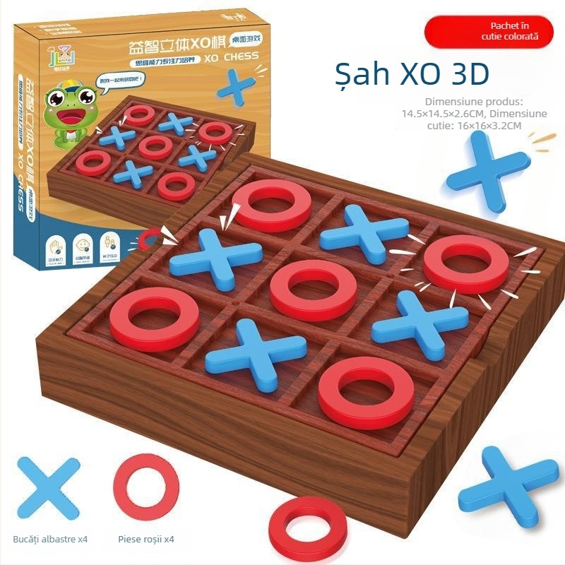 Puzzle Kongming Huarong pentru copii — Joc de masă din plastic Boni, dezvoltă gândirea logică și coordonarea mână-ochi