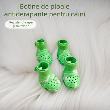 Botine de ploaie pentru câini — EVA, impermeabile, antiderapante, rezistente la uzură, talpă moale