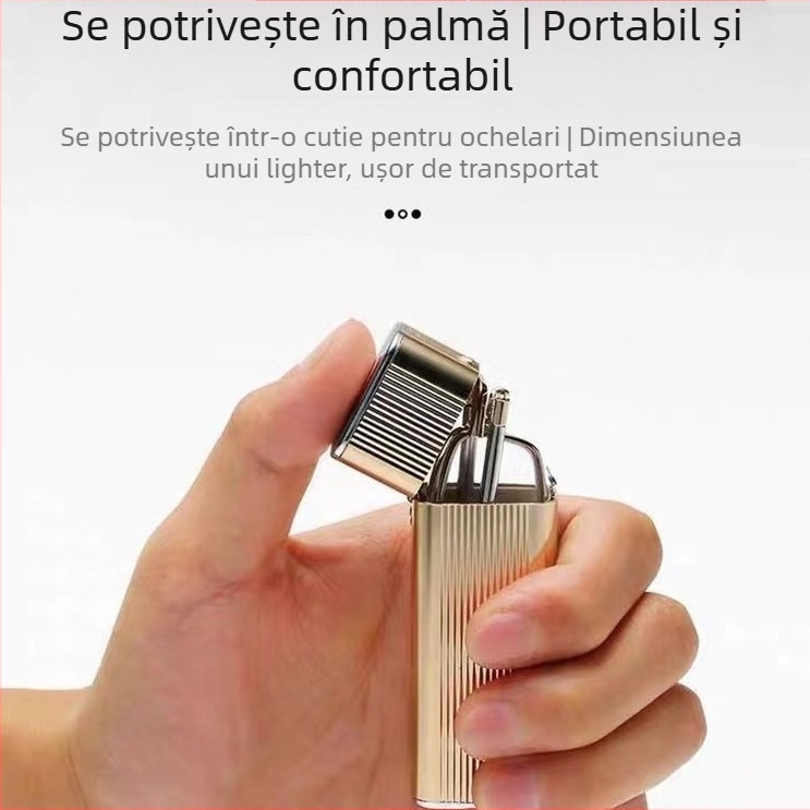 Ochelari de citit, lentile din sticlă, ramă metalică cu cadru integral, design pătrat, pentru vedere la distanță și aproape