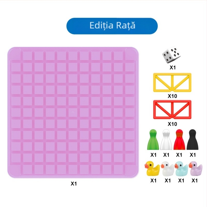 Joc de Dame pentru copii - joc de masă multiplayer, strategic și interactiv pentru familie (Material: plastic; Categorie: dame; Interacțiune părinte-copil educațional; Dezvoltare intelectuală; Vârsta 4–6 ani)