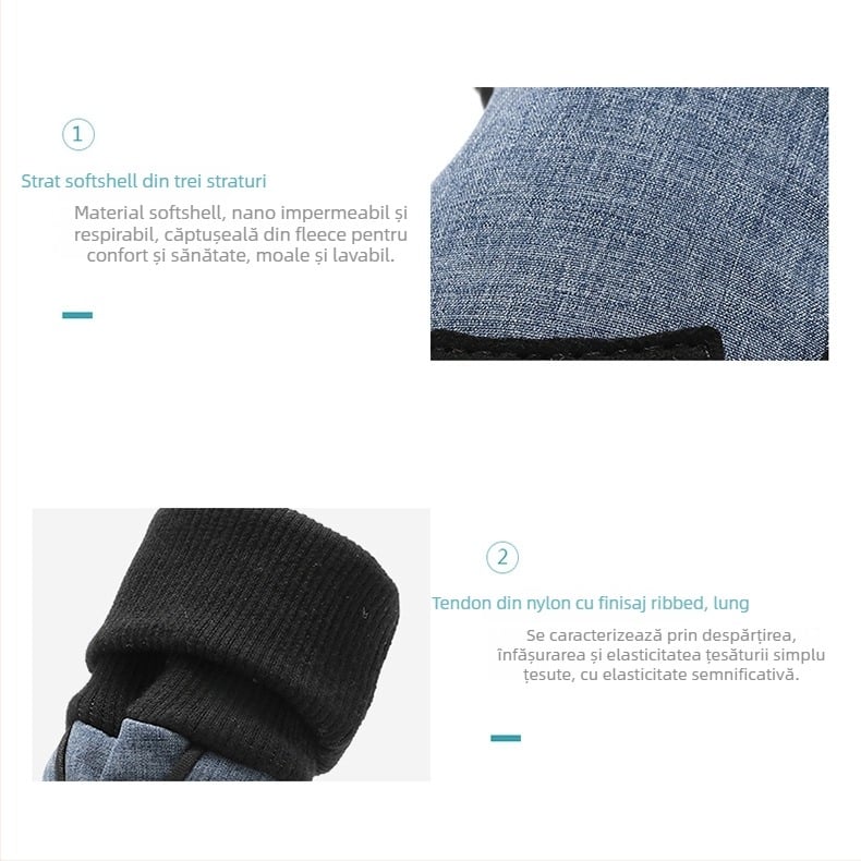 Pantofi pentru căini din piele, impermeabili, antiderapant, mențin căldura, rezistenți la uzură, stil denim