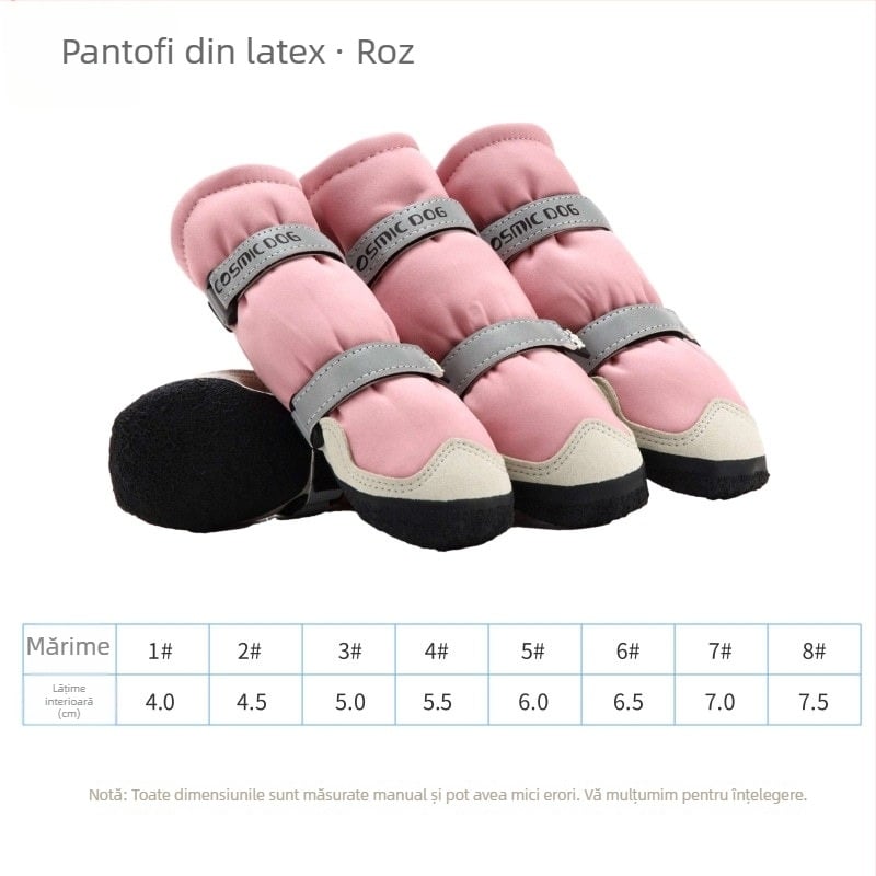 Încălțăminte pentru câini cu înălțime mare, din cauciuc, impermeabilă, antiderapantă, rezistentă la uzură