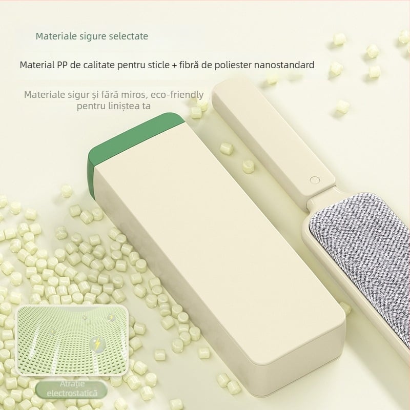 Perie dublă pentru îndepărtarea părului de pe haine - anti-static, din plastic, pentru lână și cașmir, brand Happy Mother