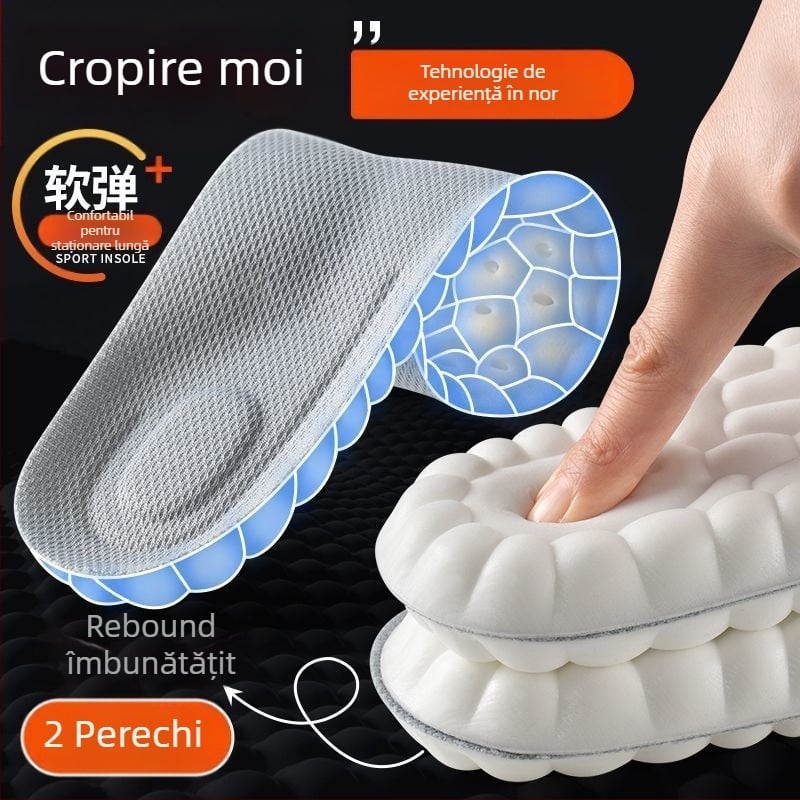 Insolă pentru pantofi sport, din cauciuc, unisex, talpă întreagă, creștere înălțime