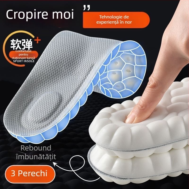 Insolă pentru pantofi sport, din cauciuc, unisex, talpă întreagă, creștere înălțime