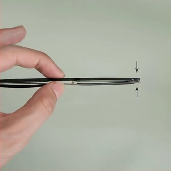 Ochelari de citit cu ramă din titan de aviație, lentile din cristal, cadru complet, construcție din aliaj aluminiu-magneziu