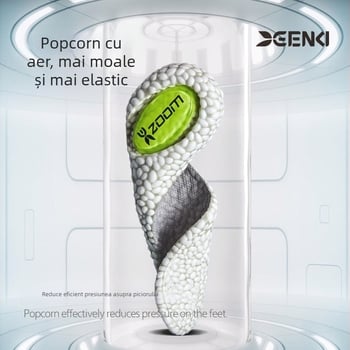 RUNWING BMHZG Tălpi interioare complete cu pernă de aer, creștere înălțime, material popcorn + Lycra, anti-odor