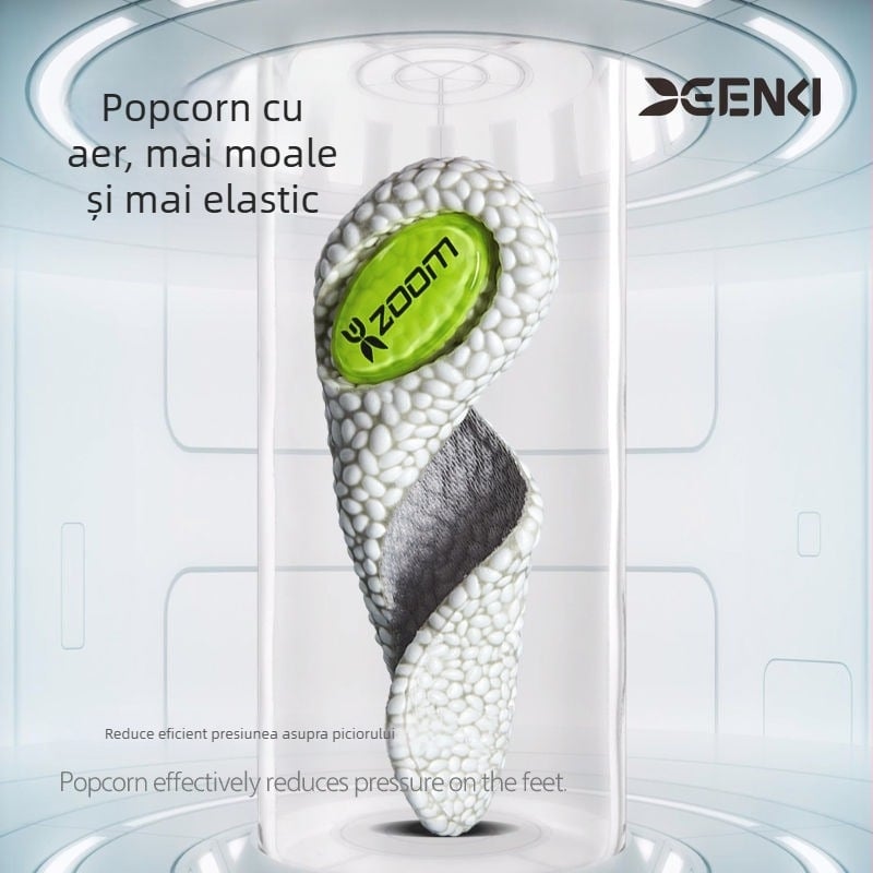 RUNWING BMHZG Tălpi interioare complete cu pernă de aer, creștere înălțime, material popcorn + Lycra, anti-odor