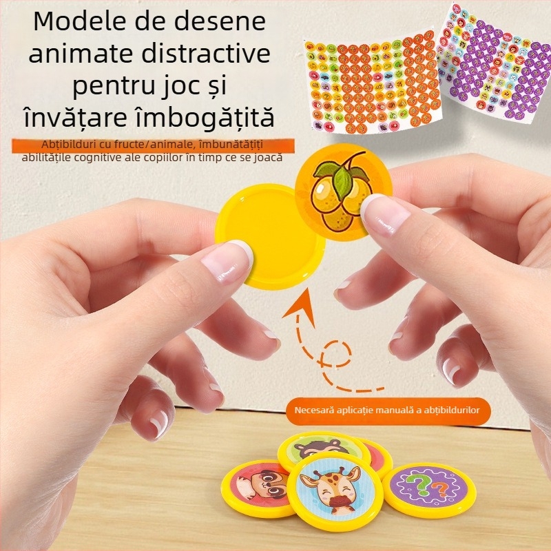 Joc de memorie flip-șah - joc de masă pentru interacțiune părinte-copil (din plastic, 4-6 ani, 2 jucători)