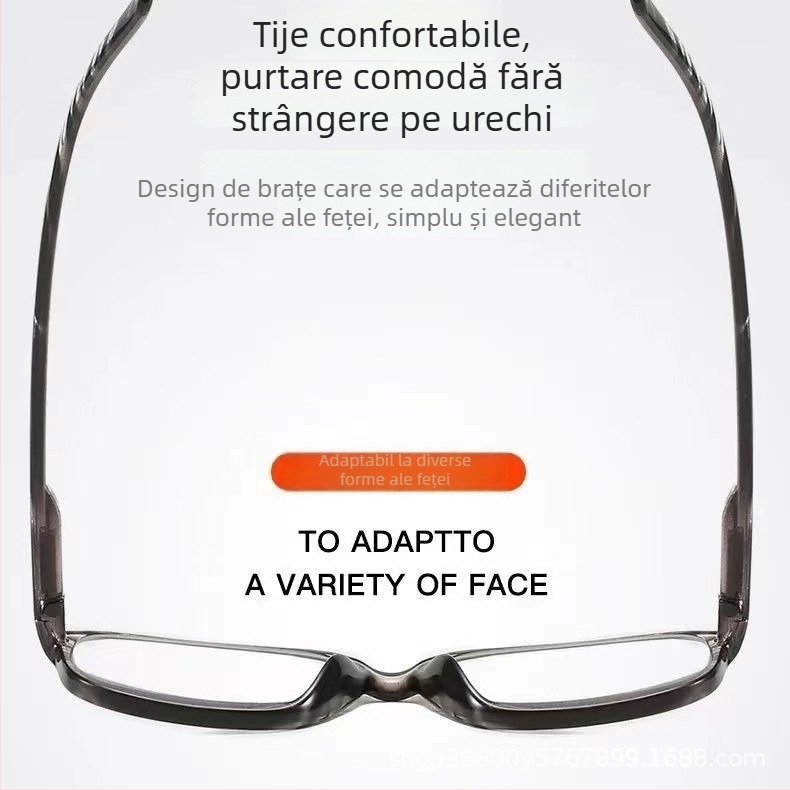 Ochelari de citit cu ramă completă și lentile PC, stil retro artistic, corecție pentru miopie, potriviți pentru față pătrată, pentru vârstnici