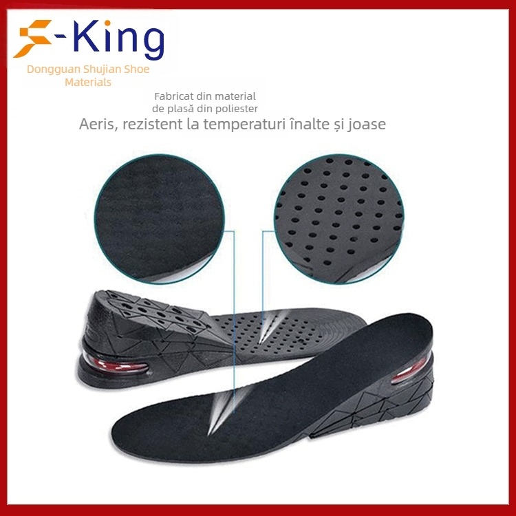 Talpă PU pentru creștere înălțime, talpă completă, 4 straturi detașabile, unisex, pentru adidași, pantofi din piele și ghete, brand S-KING
