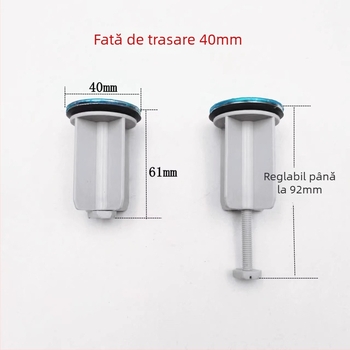 Dop de chiuvetă pentru baie cu mecanism de ridicare, din plastic (material: plastic; mod utilizare: tragere; certificare: niciuna)