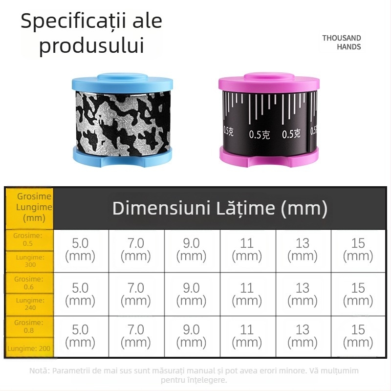 Rola de foi de plumb pentru accesorii de pescuit – plumb electrolitic ecologic, marcă Thousand Hands, etichetă privată disponibilă