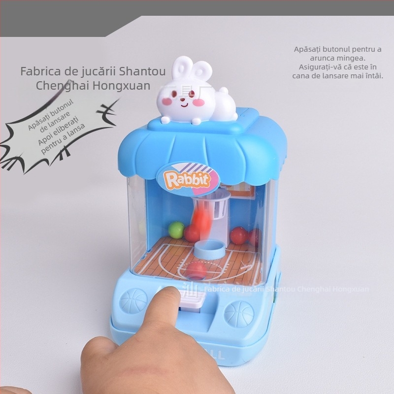 Joc Mini de baschet pe masă – jucărie din plastic cu mecanism de ejectare, dezvoltă coordonarea mână-ochi, pentru copii 4–6 ani