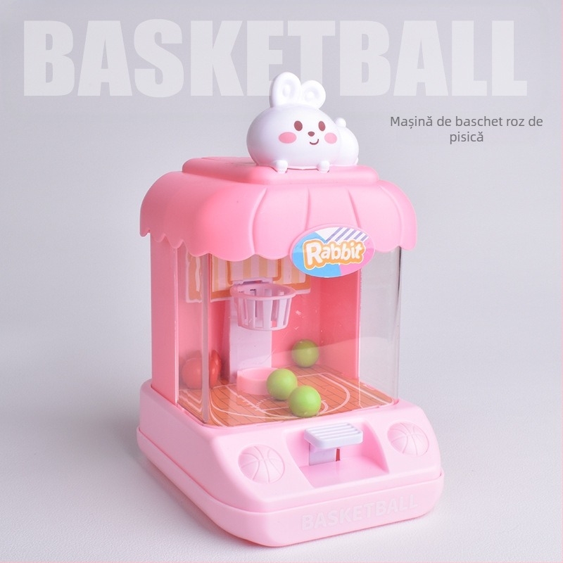 Joc Mini de baschet pe masă – jucărie din plastic cu mecanism de ejectare, dezvoltă coordonarea mână-ochi, pentru copii 4–6 ani