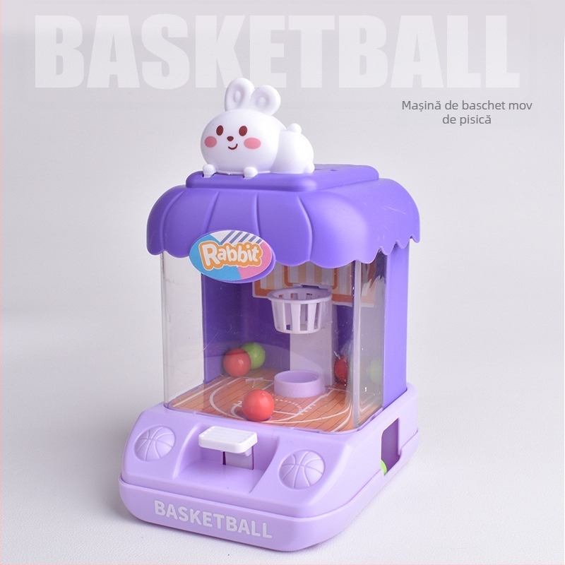 Joc Mini de baschet pe masă – jucărie din plastic cu mecanism de ejectare, dezvoltă coordonarea mână-ochi, pentru copii 4–6 ani