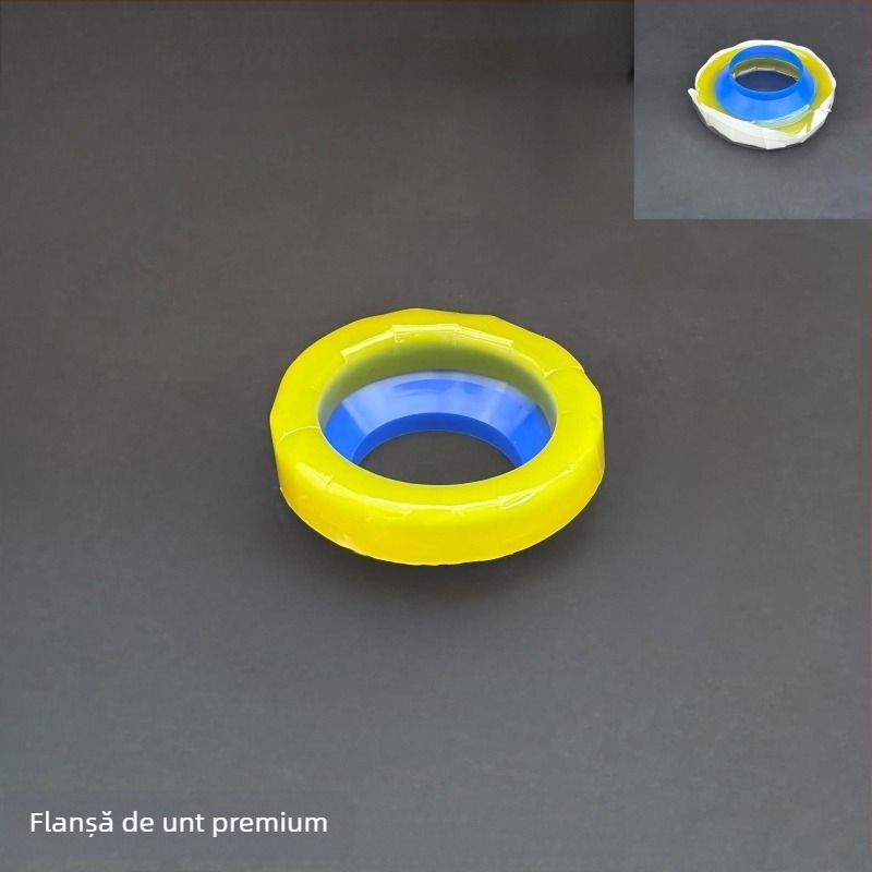 Inel de etanșare pentru flanșa WC, garnitură din cauciuc îngroșată, material butter glue, anti-odor, anti-scurgere, accesor universal pentru canalizarea scaunului de toaletă