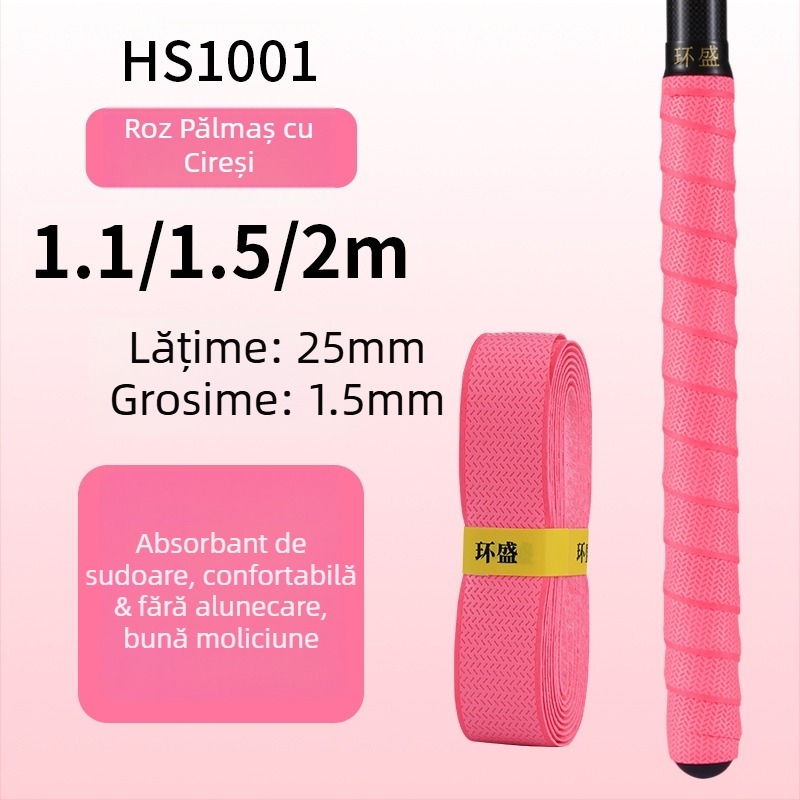 Înveliș pentru mânerul undiței de pescuit cu bandă absorbantă a transpirației, curea extinsă și husă pentru mânerul rachetei de badminton — Brand: Huan sheng; Material: PU