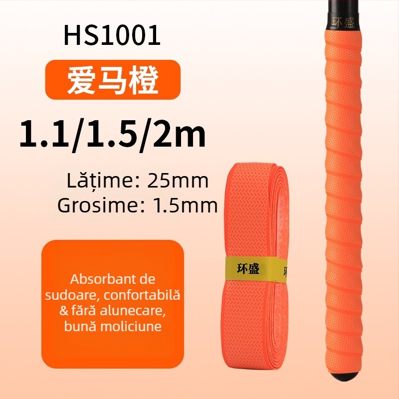 Înveliș pentru mânerul undiței de pescuit cu bandă absorbantă a transpirației, curea extinsă și husă pentru mânerul rachetei de badminton — Brand: Huan sheng; Material: PU
