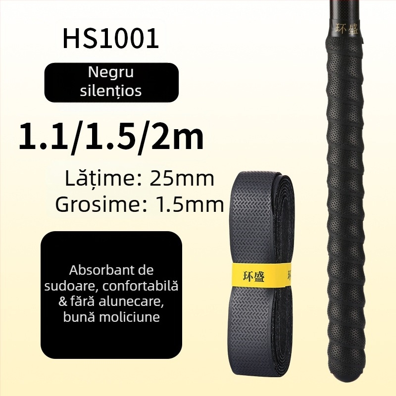 Înveliș pentru mânerul undiței de pescuit cu bandă absorbantă a transpirației, curea extinsă și husă pentru mânerul rachetei de badminton — Brand: Huan sheng; Material: PU