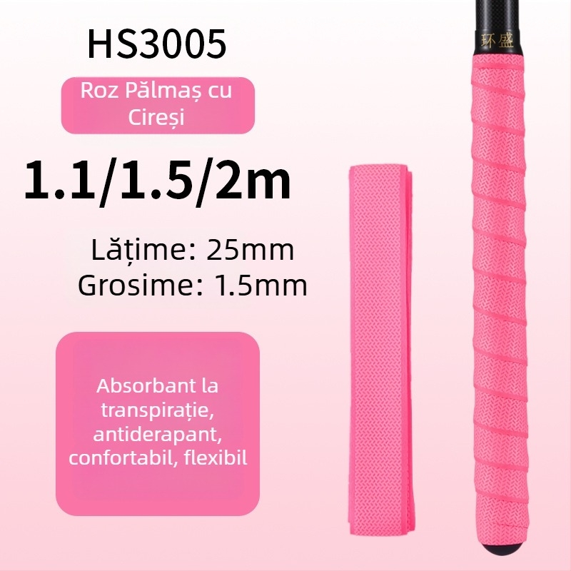 Înveliș pentru mânerul undiței de pescuit cu bandă absorbantă a transpirației, curea extinsă și husă pentru mânerul rachetei de badminton — Brand: Huan sheng; Material: PU