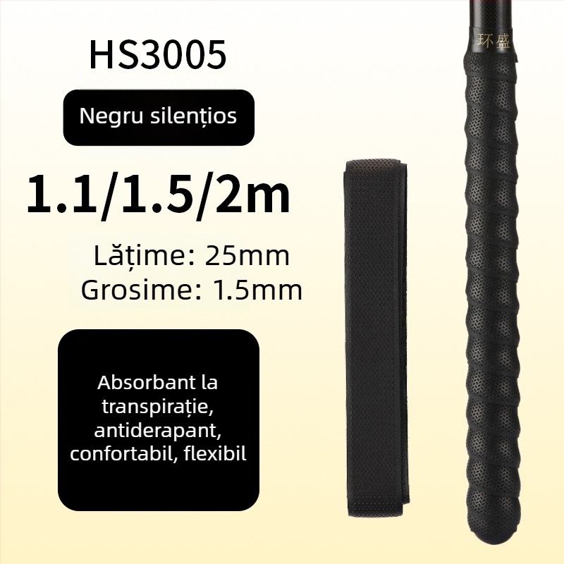 Înveliș pentru mânerul undiței de pescuit cu bandă absorbantă a transpirației, curea extinsă și husă pentru mânerul rachetei de badminton — Brand: Huan sheng; Material: PU