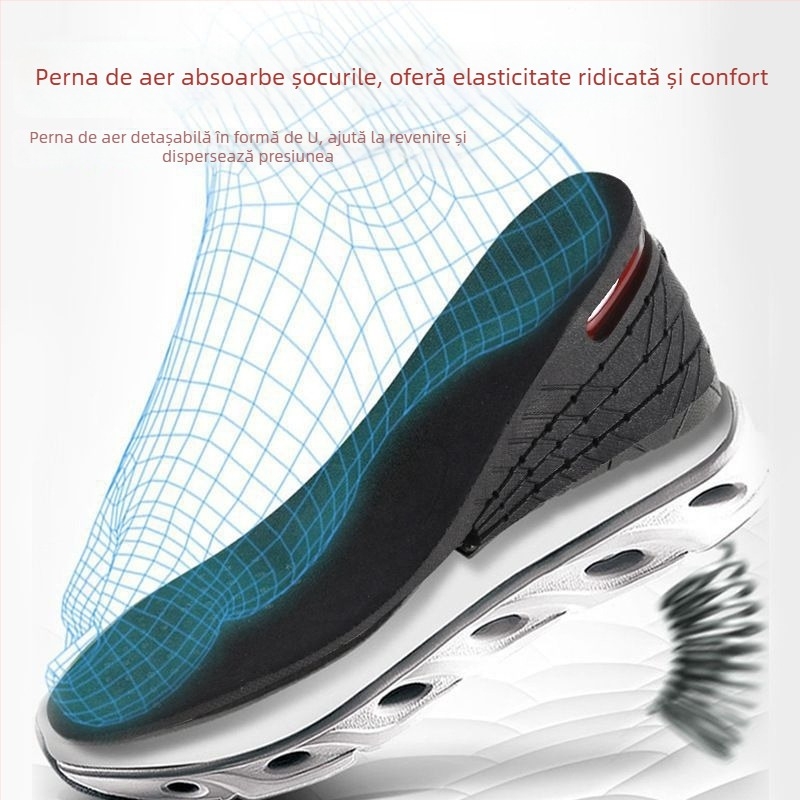Talpă de creștere a înălțimii pentru bărbați și femei, invizibilă, confortabilă, amortizor cu aer, talpă întreagă, talpă moale pentru sport
