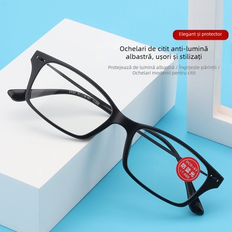 Ochelari pentru prezbiopie GS103, ramă TR90, lentile din rășină, anti-lumină albastră