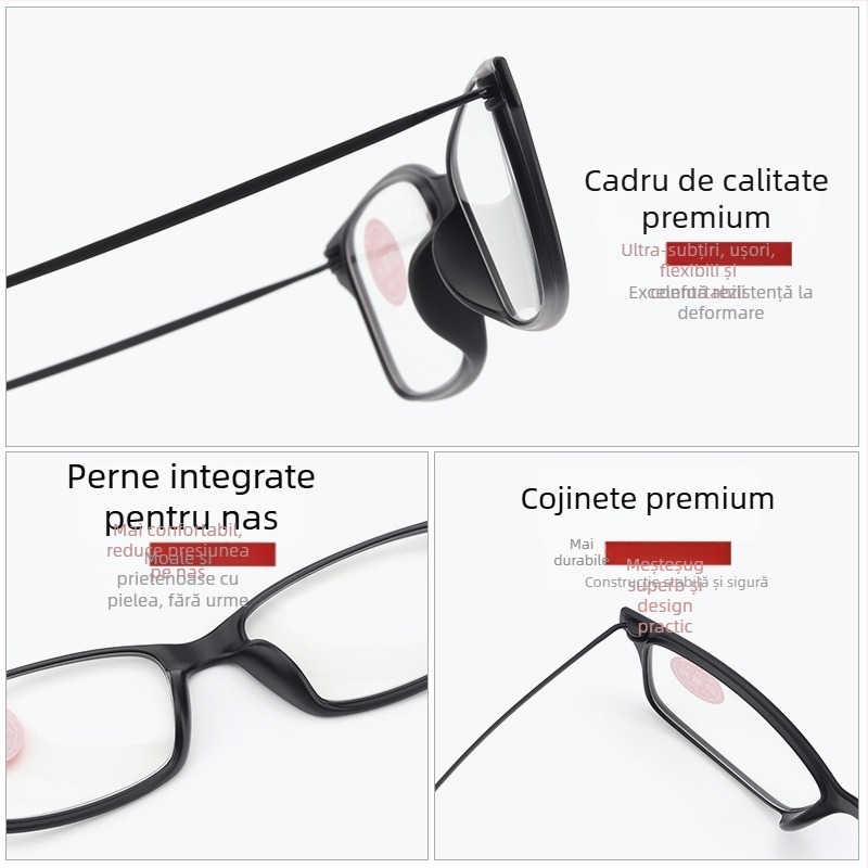 Ochelari pentru prezbiopie GS103, ramă TR90, lentile din rășină, anti-lumină albastră