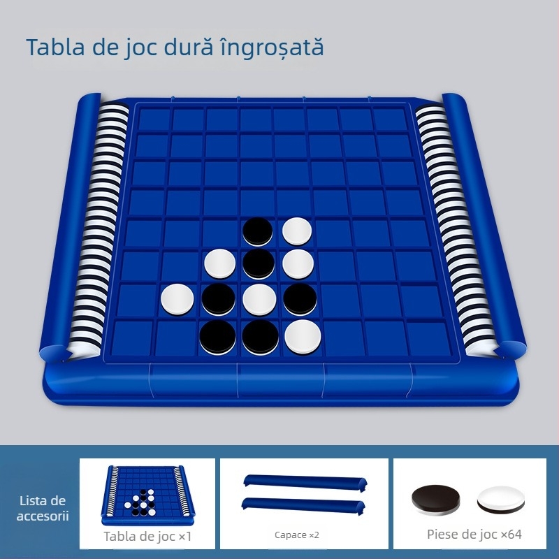 Joc educațional de șah și puzzle pentru familie – set de șah din plastic, dezvoltare gândire și interacțiune părinte-copil