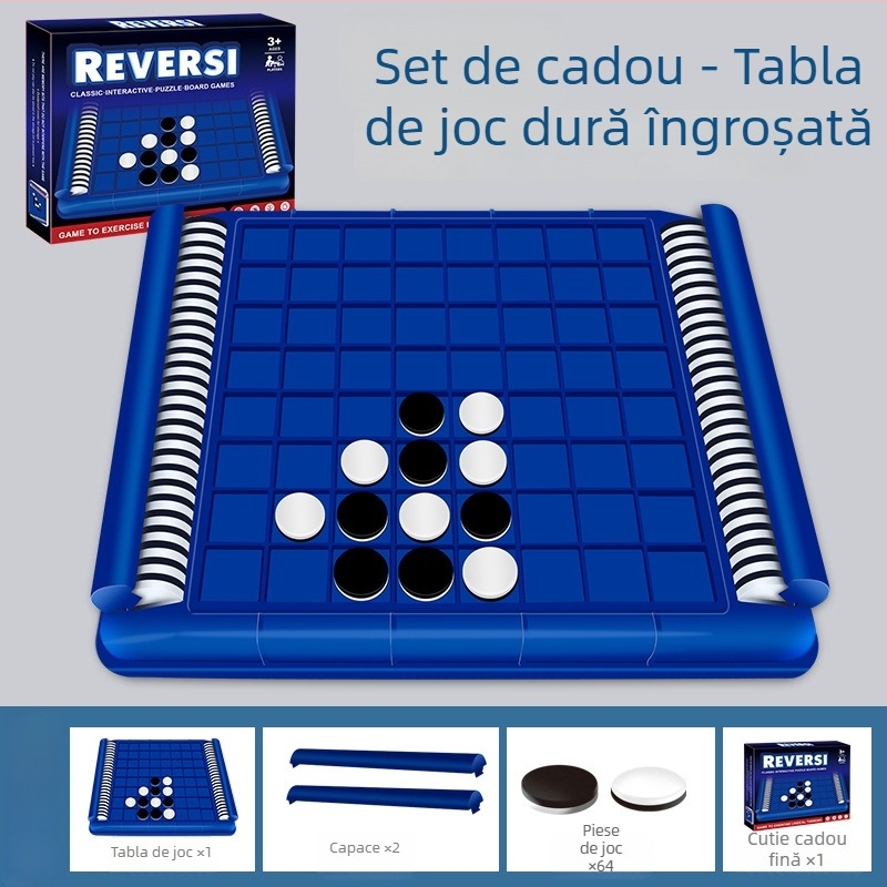 Joc educațional de șah și puzzle pentru familie – set de șah din plastic, dezvoltare gândire și interacțiune părinte-copil