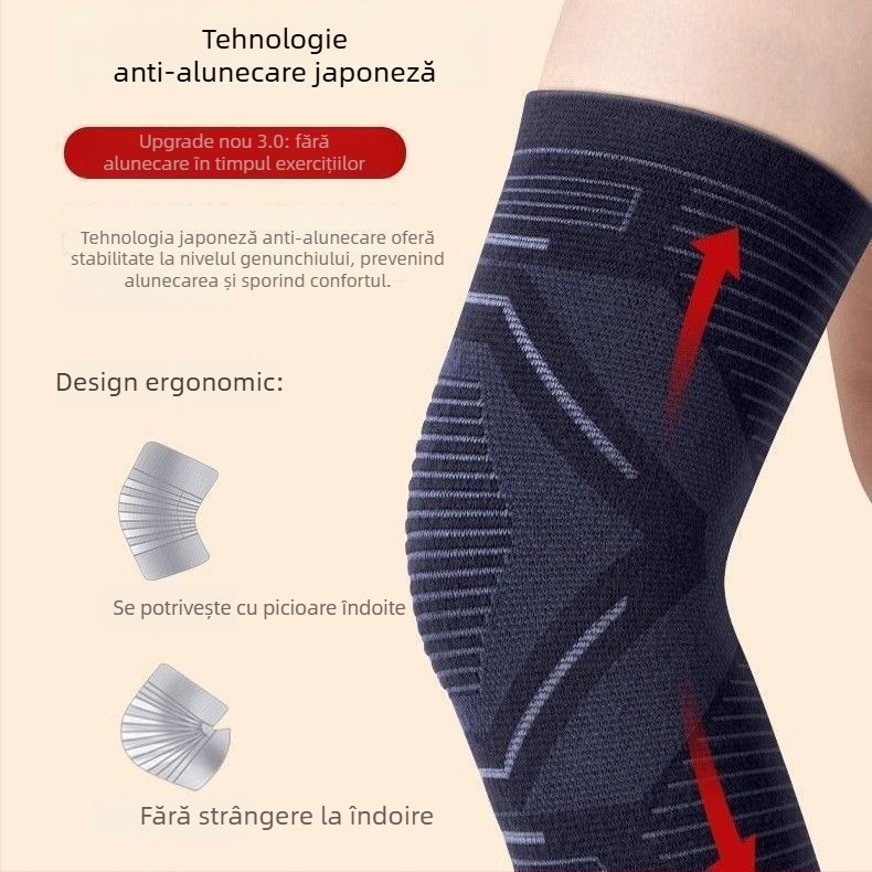 Protecții de genunchi pentru căldură și confort articular, fibre de bambus carbon, menținerea căldurii 6 ore, design pentru purtare internă, potrivite pentru alergare și alte sporturi