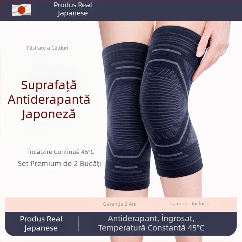 Protecții de genunchi pentru căldură și confort articular, fibre de bambus carbon, menținerea căldurii 6 ore, design pentru purtare internă, potrivite pentru alergare și alte sporturi