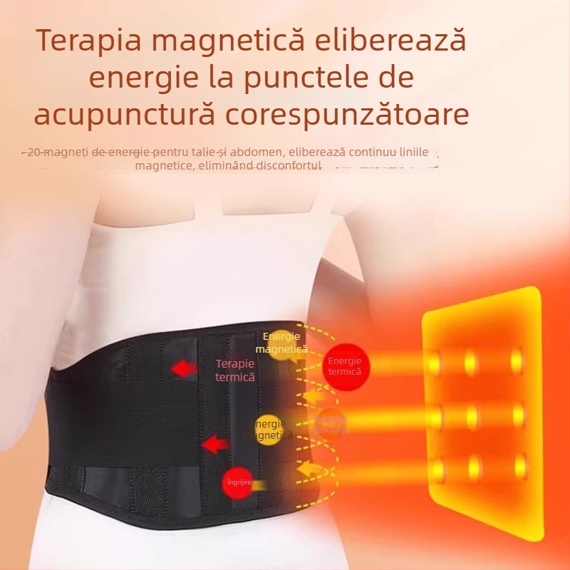 Centură de talie autoîncălzitoare cu turmalin pentru hernie de disc, protecție magnetică pentru talie, pentru sport