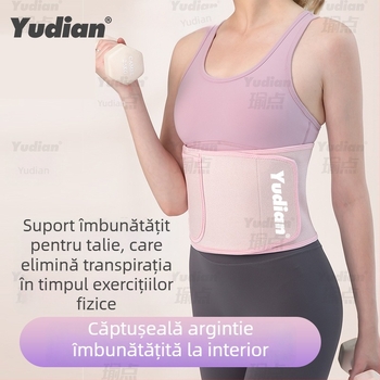Centură de transpirație pentru antrenament, protecție a taliei pentru exerciții abdominale, unisex, potrivită pentru alergare, yoga și hulahoop