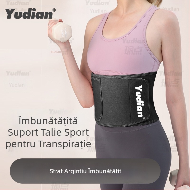 Centură de transpirație pentru antrenament, protecție a taliei pentru exerciții abdominale, unisex, potrivită pentru alergare, yoga și hulahoop