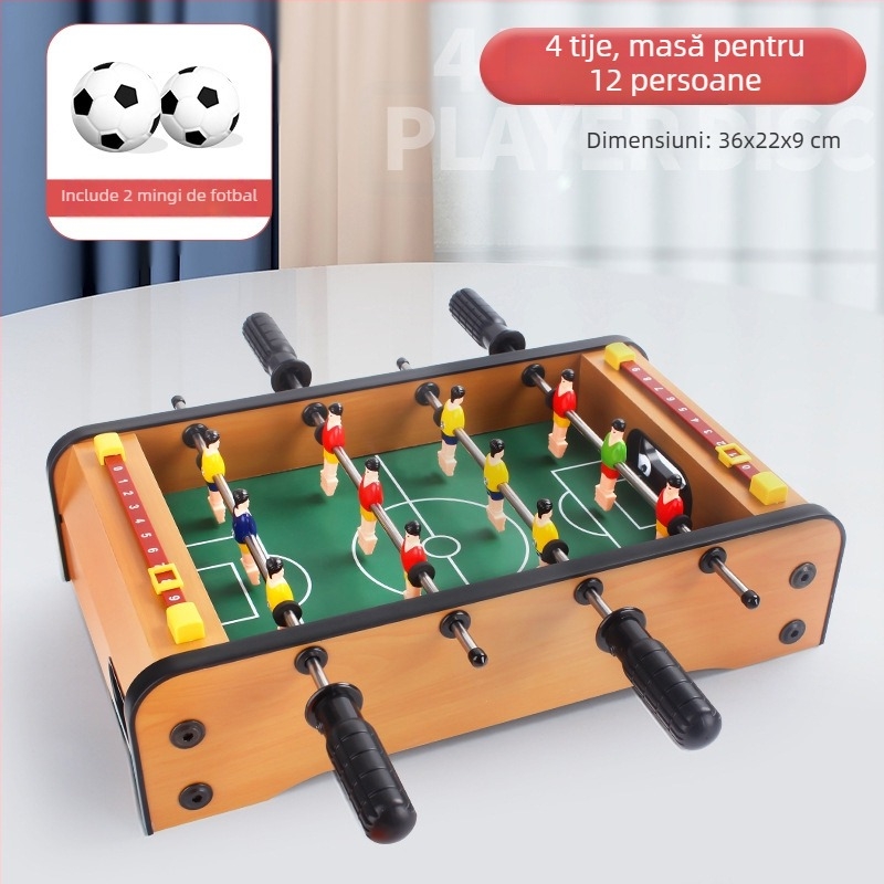 KLB Joc de fotbal pe masă din lemn – Joc educațional pentru copii 7–14 ani