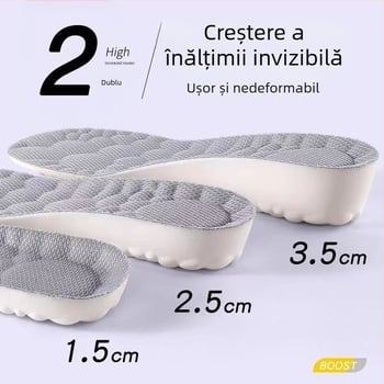 Talpă de creștere a înălțimii, EVA, talpă integrală, unisex, model 2025015, respirabilă, anti miros, crește înălțimea, nu obosește picioarele la stat îndelungat