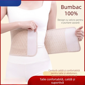 Centură de talie din bumbac pentru încălzire și protecție a abdomenului – protector de talie pentru adulți, pentru orice mișcare