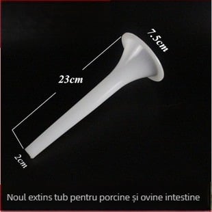 Mașină de tocat carne manuală pentru uz casnic și umplere de cârnați cu duză din oțel inoxidabil și conductă de umplere din plastic