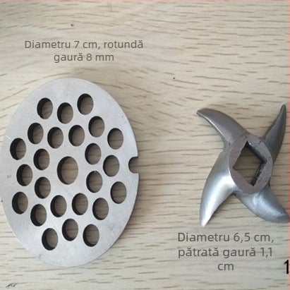 Mașină de tocat carne manuală pentru uz casnic și umplere de cârnați cu duză din oțel inoxidabil și conductă de umplere din plastic