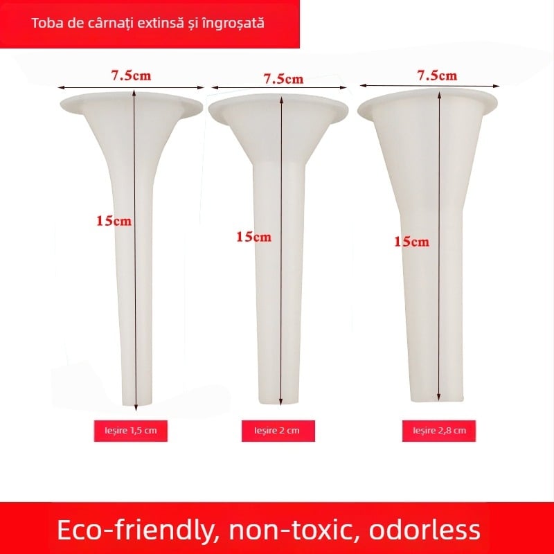 Mașină de tocat carne manuală pentru uz casnic și umplere de cârnați cu duză din oțel inoxidabil și conductă de umplere din plastic