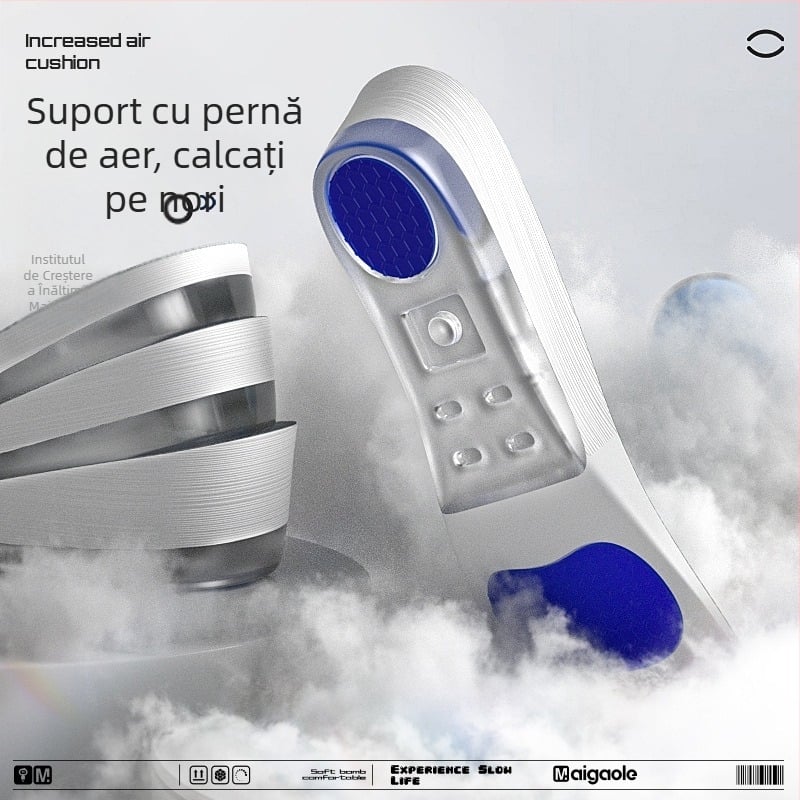 Tălpi de creștere a înălțimii cu gel invizibil – antiderapante, talpă întreagă, pentru ghete/bocanci de iarnă, unisex, pentru toate anotimpurile