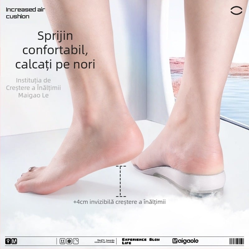 Tălpi de creștere a înălțimii cu gel invizibil – antiderapante, talpă întreagă, pentru ghete/bocanci de iarnă, unisex, pentru toate anotimpurile