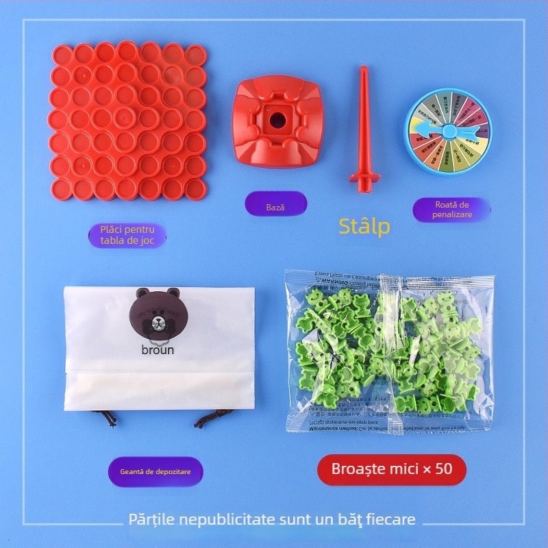 Joc de echilibru cu broasca: concentrare și echilibru, pentru doi jucători, plastic, 4–14 ani