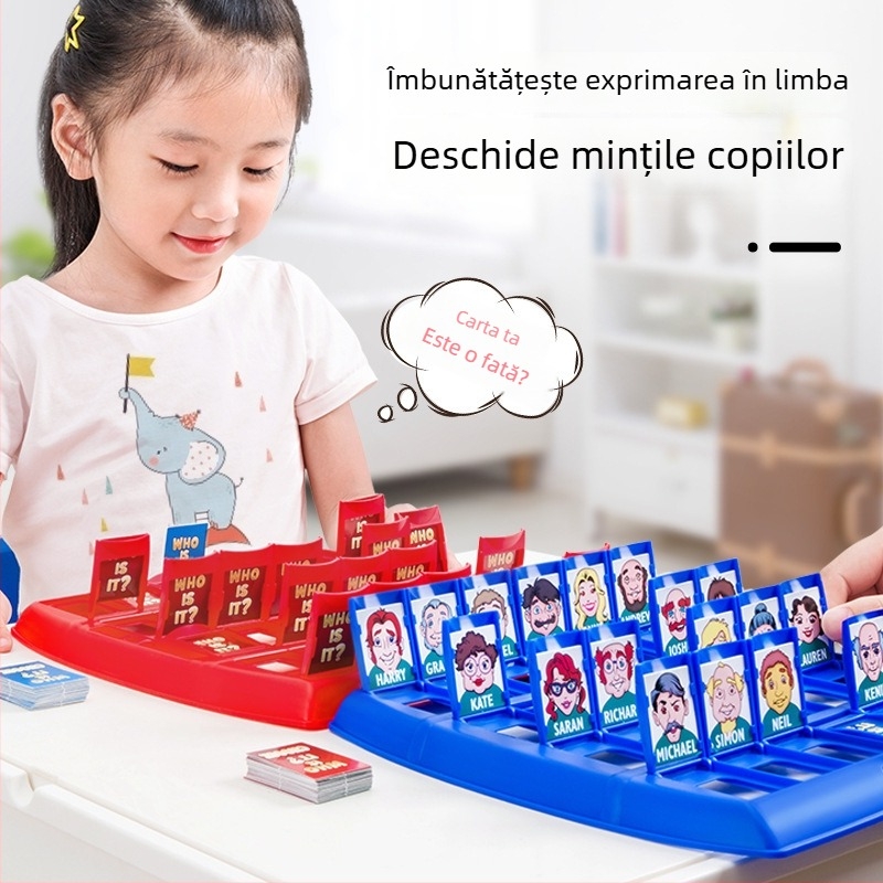 Joc de cărți pentru copii, cu doi jucători: antrenament interactiv de gândire, dezvoltare intelectuală, coordonare mână-ochi, material ABS, vârsta 4-6 ani