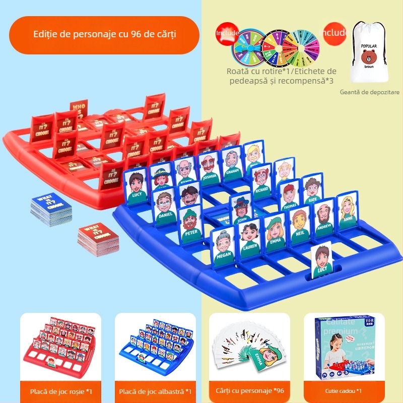 Joc de cărți pentru copii, cu doi jucători: antrenament interactiv de gândire, dezvoltare intelectuală, coordonare mână-ochi, material ABS, vârsta 4-6 ani