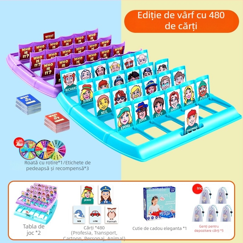 Joc de cărți pentru copii, cu doi jucători: antrenament interactiv de gândire, dezvoltare intelectuală, coordonare mână-ochi, material ABS, vârsta 4-6 ani