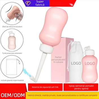 Irigator perineal manual pentru igiena intimă feminină; duză retractabilă; material EVA de calitate medicală; FDA certificat